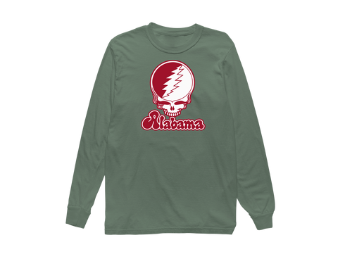 Alabama Stealie Premium Unisex Long-Sleeve — Design: Alabama University of — Light Green