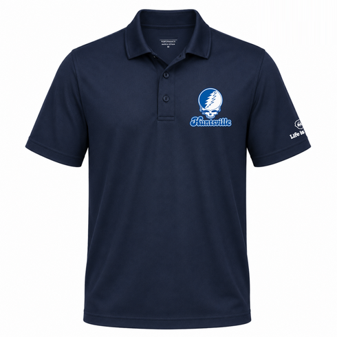 Huntsville Stealie Premium Unisex Polo — Design: Alabama in Huntsville University of — Navy