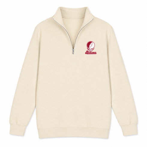 Alabama Stealie Premium Unisex Quarter-Zip — Design: Alabama University of — Sand