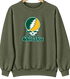 Alaska Stealie Premium Unisex Crewneck — Design: Alaska Anchorage University of — Military Green