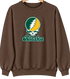 Alaska Stealie Premium Unisex Crewneck — Design: Alaska Anchorage University of — Brown