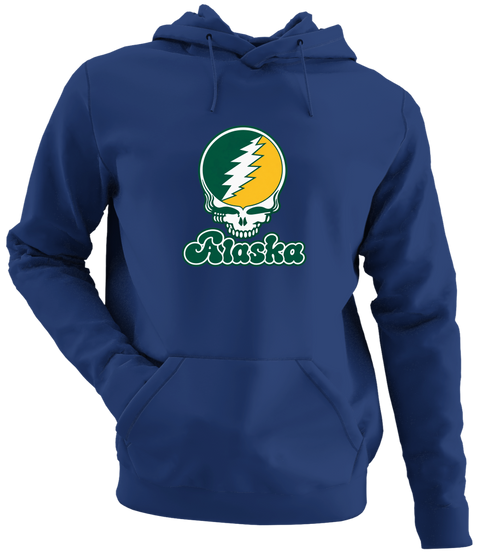 Alaska Stealie Premium Unisex Hoodie — Design: Alaska Anchorage University of — Navy