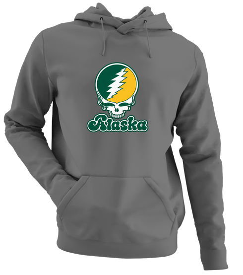 Alaska Stealie Premium Unisex Hoodie — Design: Alaska Anchorage University of — Charcoal