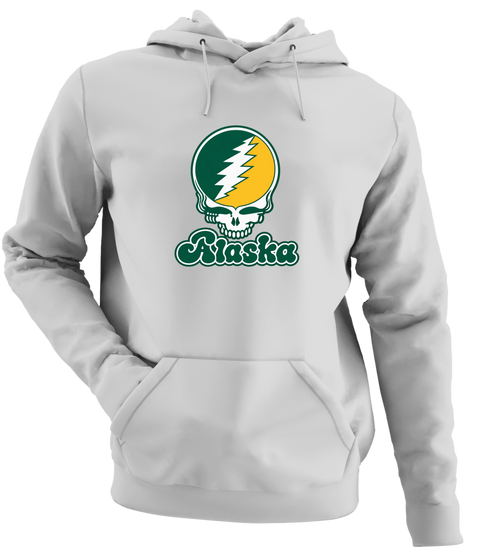 Alaska Stealie Premium Unisex Hoodie — Design: Alaska Anchorage University of — Sport Grey