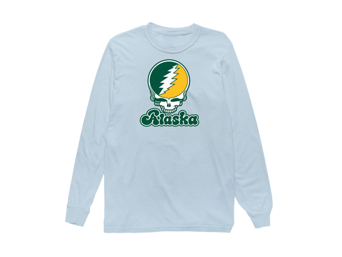 Alaska Stealie Premium Unisex Long-Sleeve — Design: Alaska Anchorage University of — Chambray