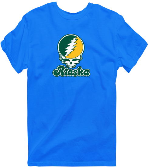 Alaska Stealie Premium Unisex T-Shirt — Design: Alaska Anchorage University of — Royal