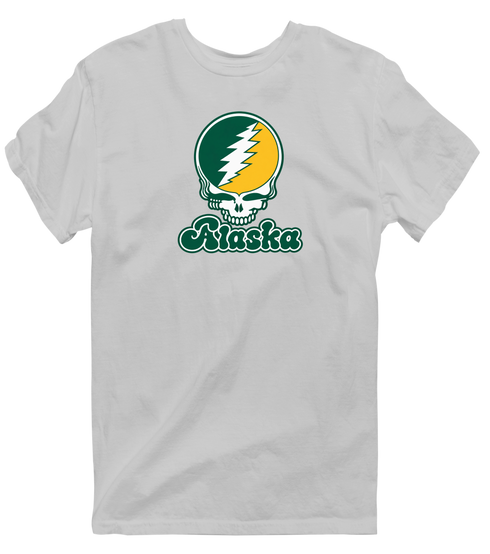 Alaska Stealie Premium Unisex T-Shirt — Design: Alaska Anchorage University of — Sport Grey