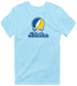 Alaska Stealie Premium Unisex T-Shirt — Design: Alaska Fairbanks University of — Light Blue