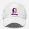 Albany Stealie Premium Unisex Dad Hat — Design: Albany University at — White