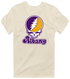 Albany Stealie Premium Unisex T-Shirt — Design: Albany University at — Sand