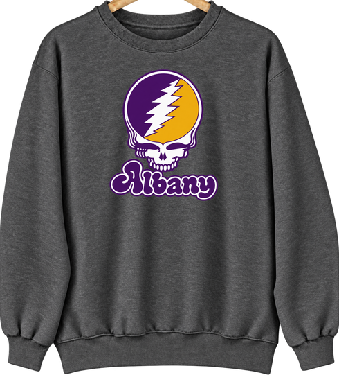 Albany Stealie Premium Unisex Crewneck — Dark Heather