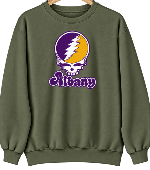 Albany Stealie Premium Unisex Crewneck — Military Green