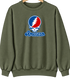 American Stealie Premium Unisex Crewneck — Design: American University — Military Green