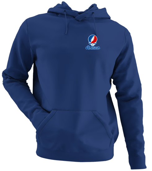 American Stealie Premium Unisex Hoodie — Design: American University — Navy