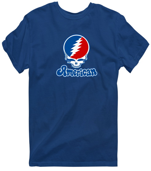 American Stealie Premium Unisex T-Shirt — Design: American University — Navy