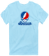 American Stealie Premium Unisex T-Shirt — Design: American University — Light Blue
