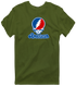 American Stealie Premium Unisex T-Shirt — Design: American University — Military Green