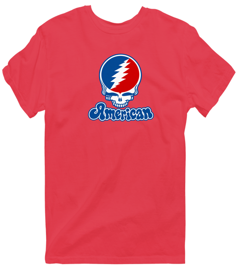 American Stealie Premium Unisex T-Shirt — Design: American University — Heather Red