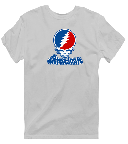 American Stealie Premium Unisex T-Shirt — Design: American University — Sport Grey