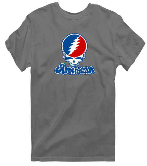 American Stealie Premium Unisex T-Shirt — Design: American University — Charcoal