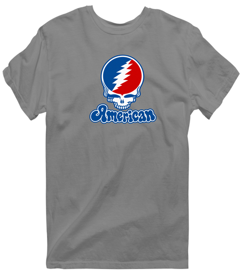 American Stealie Premium Unisex T-Shirt — Design: American University — Dark Heather