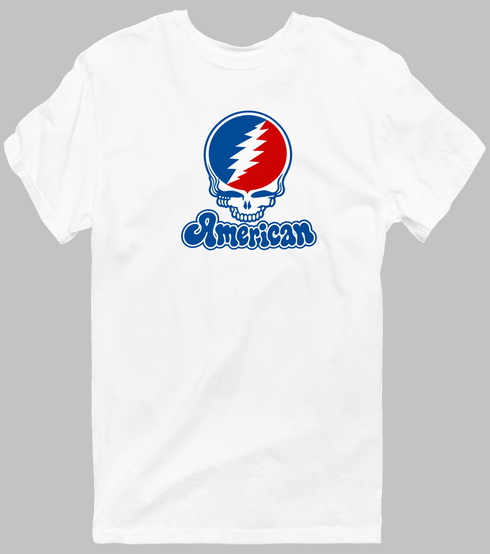 American Stealie Premium Unisex T-Shirt — Design: American University — White