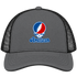 American Stealie Premium Unisex Trucker Cap — Design: American University — Charcoal/Black