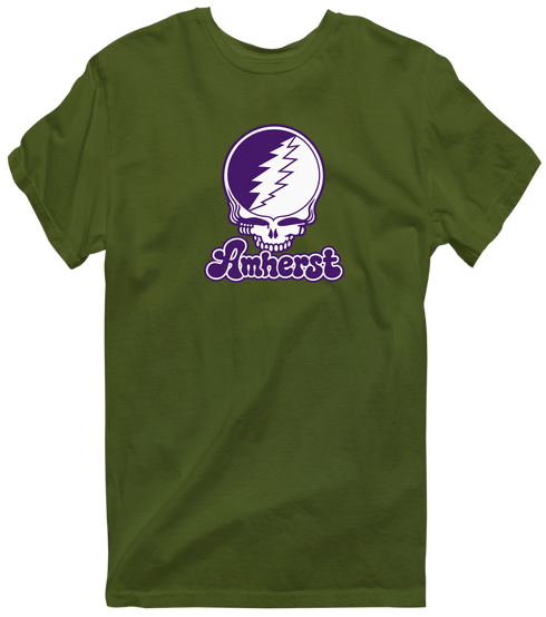 Amherst Stealie Premium Unisex T-Shirt — Design: Amherst College — Military Green