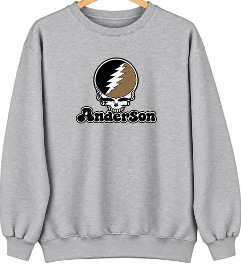 Anderson Stealie Premium Unisex Crewneck — Design: Anderson University — Sport Grey