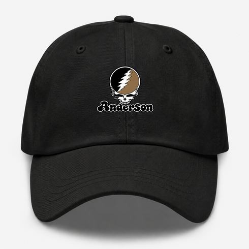 Anderson Stealie Premium Unisex Dad Hat — Design: Anderson University — Black