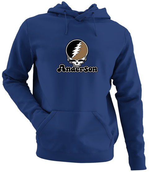 Anderson Stealie Premium Unisex Hoodie — Design: Anderson University — Navy