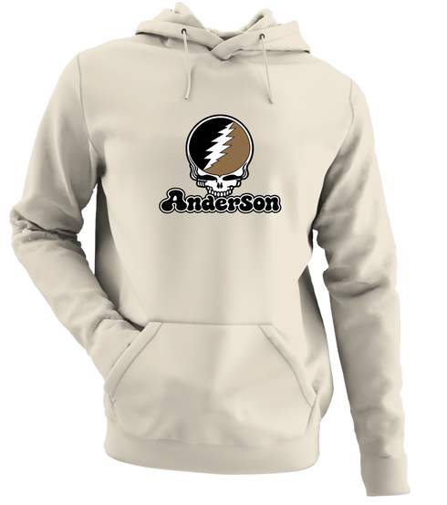 Anderson Stealie Premium Unisex Hoodie — Design: Anderson University — Sand