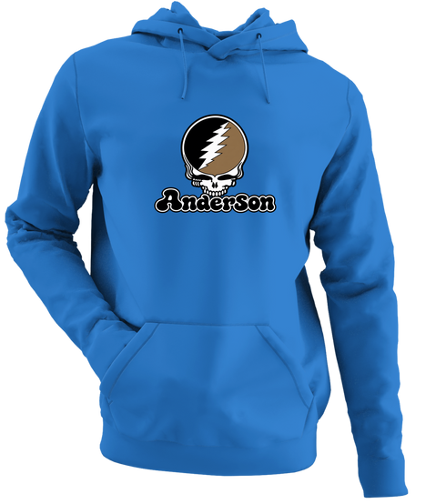 Anderson Stealie Premium Unisex Hoodie — Design: Anderson University — Heather Royal