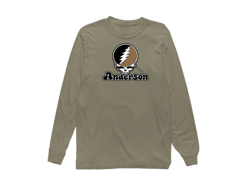 Anderson Stealie Premium Unisex Long-Sleeve — Design: Anderson University — Sandstone