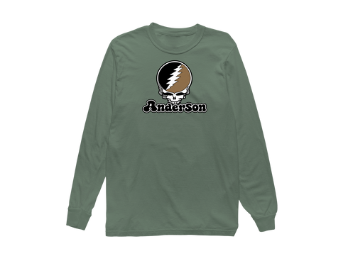 Anderson Stealie Premium Unisex Long-Sleeve — Design: Anderson University — Light Green