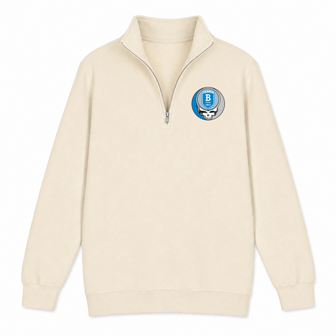 Bentley University - Premium Grateful Dead Quarter-Zip Pullover - Sand - 2