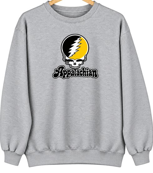 Appalachian Stealie Premium Unisex Crewneck — Design: Appalachian State University — Sport Grey