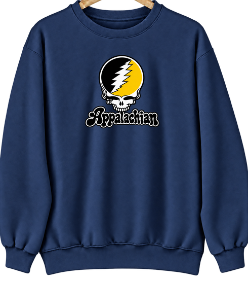 Appalachian Stealie Premium Unisex Crewneck — Design: Appalachian State University — Navy