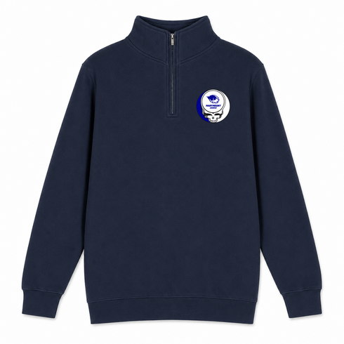 Marymount Lax - Premium Grateful Dead Quarter-Zip Pullover - Navy - 4