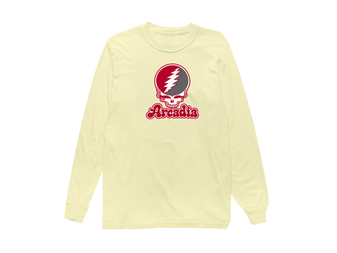 Arcadia Stealie Premium Unisex Long-Sleeve — Design: Arcadia University — Butter