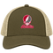 Arcadia Stealie Premium Unisex Trucker Cap — Design: Arcadia University — Moss/Khaki