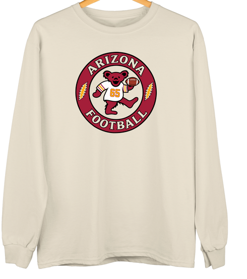 Arizona Football Dancing Bear Premium Crewneck — Arizona Cardinals — Sand