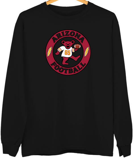 Arizona Football Dancing Bear Premium Crewneck — Arizona Cardinals — Black