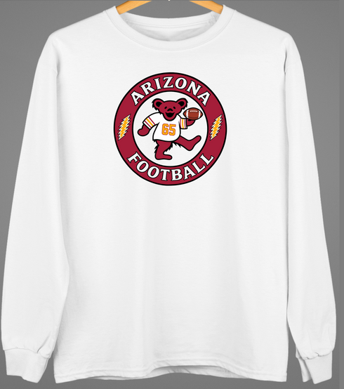 Arizona Football Dancing Bear Premium Crewneck — Arizona Cardinals — White