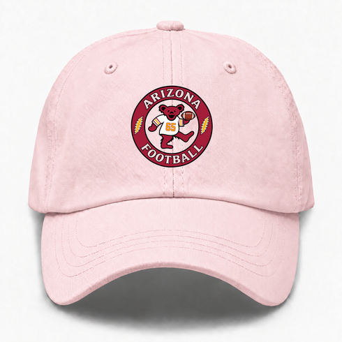 Arizona Football Dancing Bear Premium Dad Hat — Arizona Cardinals — Pink