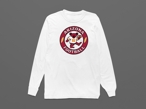 Arizona Football Dancing Bear Premium Long-Sleeve — Arizona Cardinals — White