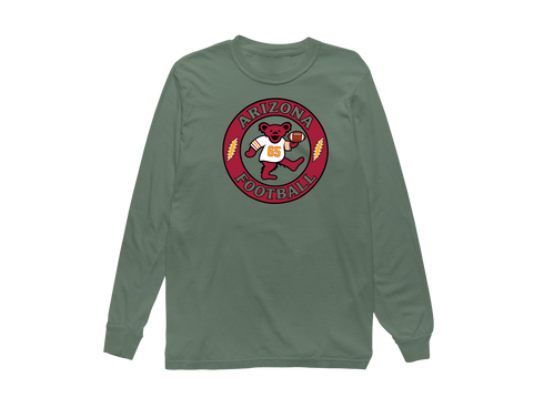 Arizona Football Dancing Bear Premium Long-Sleeve — Arizona Cardinals — Light Green