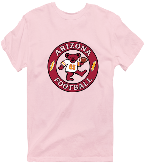 Arizona Football Dancing Bear Premium T-Shirt — Arizona Cardinals — Light Pink
