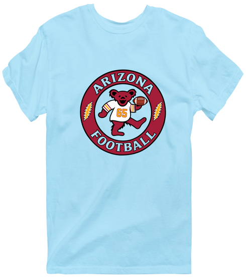 Arizona Football Dancing Bear Premium T-Shirt — Arizona Cardinals — Light Blue