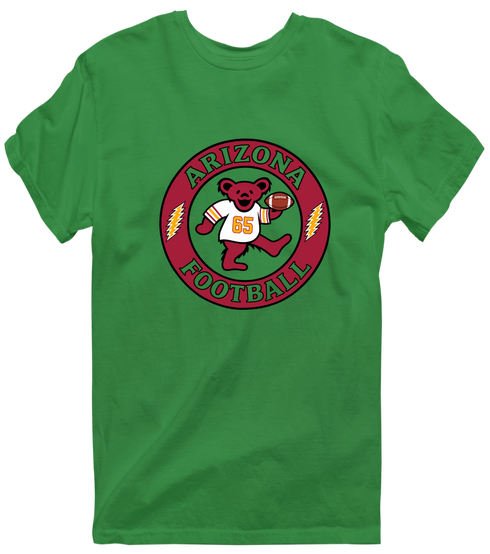 Arizona Football Dancing Bear Premium T-Shirt — Arizona Cardinals — Irish Green